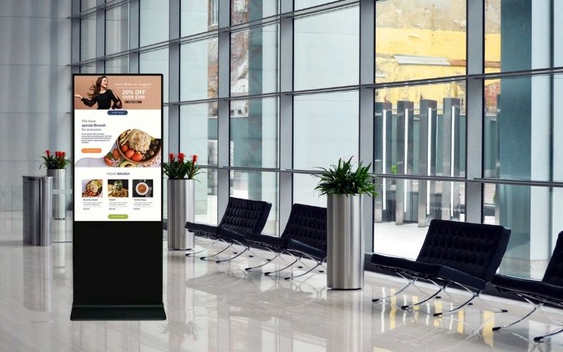 màn hình quảng cáo chân đứng 50 inch