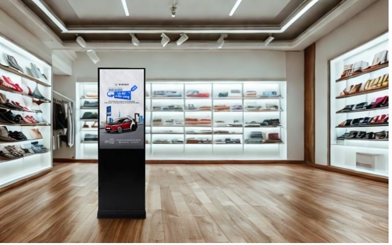 màn hình quảng cáo chân đứng 55 inch