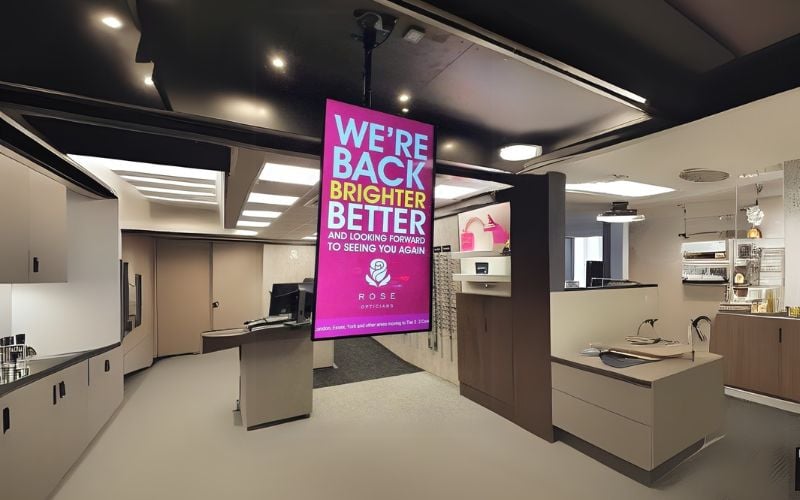 màn hình quảng cáo thả trần