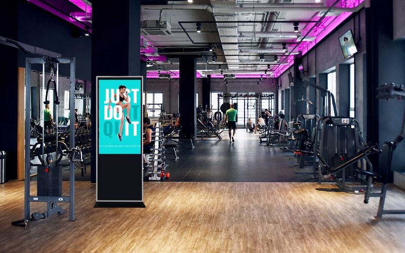 màn hình quảng cáo phòng gym