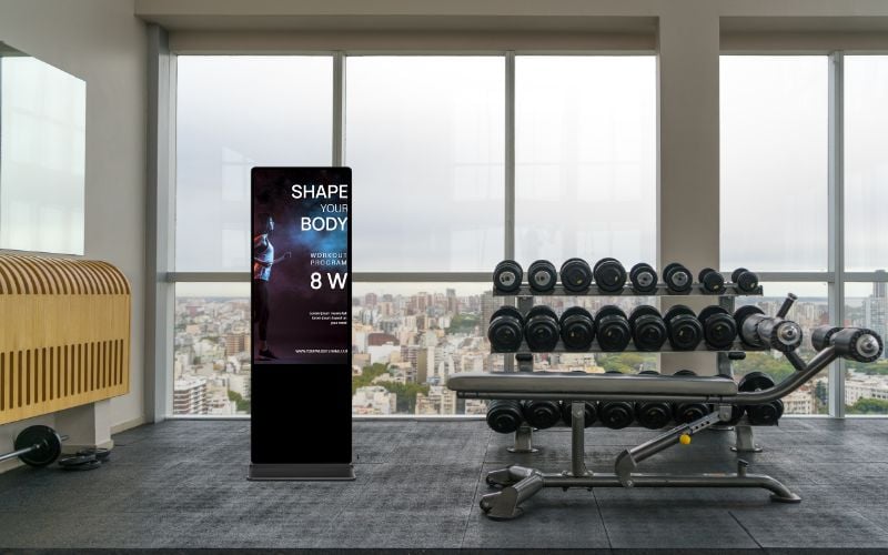 màn hình quảng cáo phòng gym