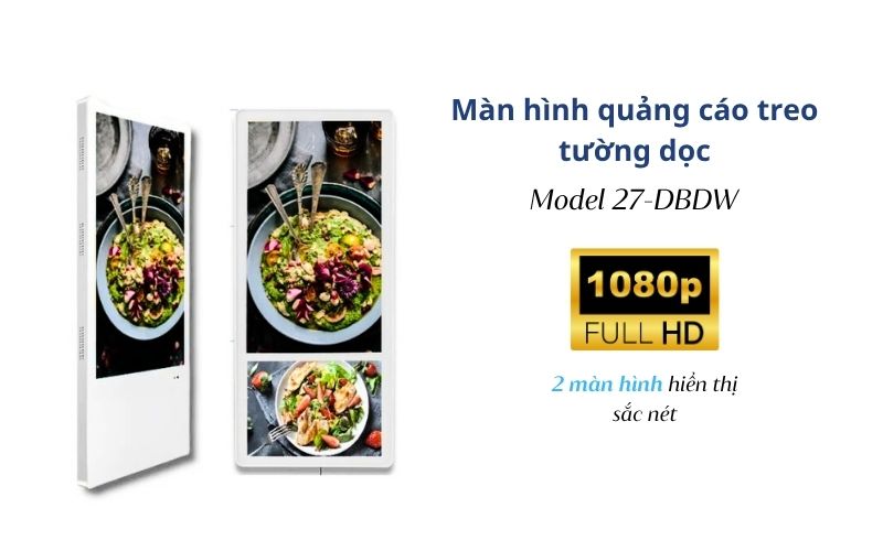 Màn hình quảng cáo treo tường dọc model 27-DBDW-BLA