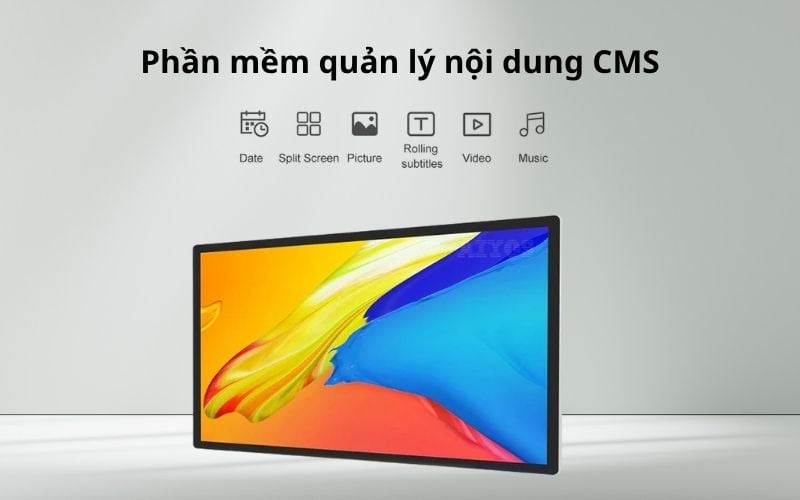 quản lý nội dung quảng cáo trên màn hình treo tường