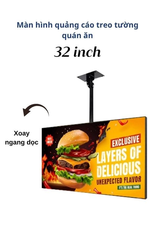 Màn hình quảng cáo treo tường quán ăn