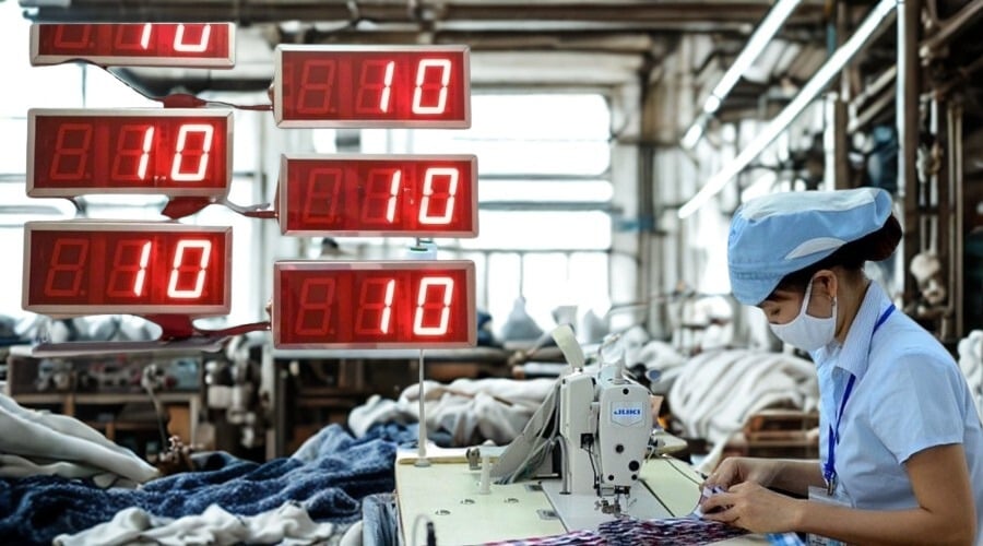 Ứng dụng bộ đếm sản phẩm trong ngành may mặc