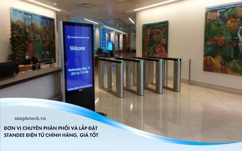 Dự án LCD digital standee tại sảnh tòa nhà