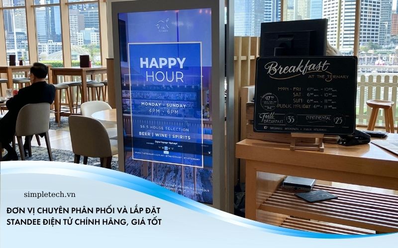 Dự án màn hình standee điện tử cho nhà hàng