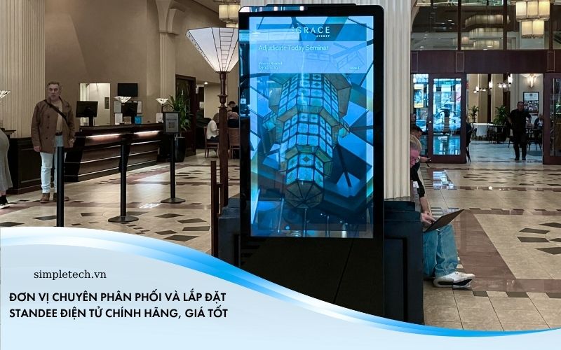 Dự án standee điện tử chân đứng cho sảnh chung cư văn phòng