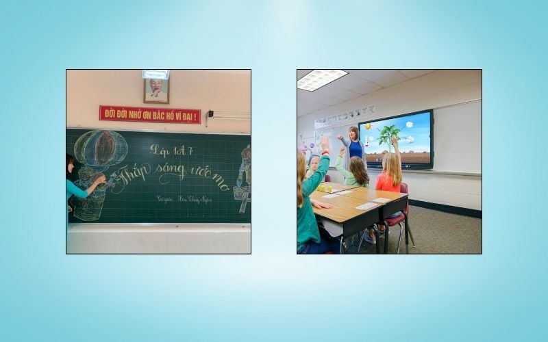 màn hình tivi cảm ứng cho lớp học thông minh