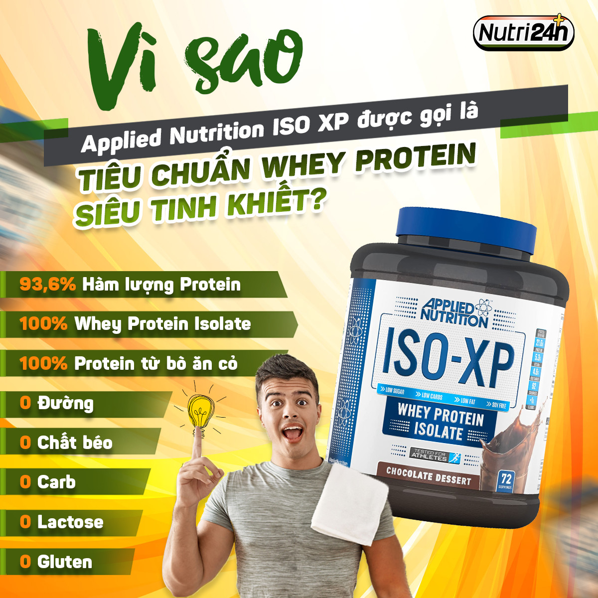 APPLIED NUTRITION ISO XP - TIÊU CHUẨN WHEY PROTEIN SIÊU TINH KHIẾT