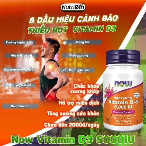 8 DẤU HIỆU THIẾU HỤT VITAMIN D3