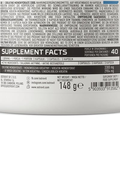 OstroVit Creatine Monohydrate Tabs 3300, 120 Viên