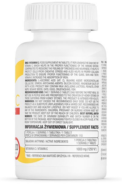 OstroVit Vitamin C 1000mg 110 Viên
