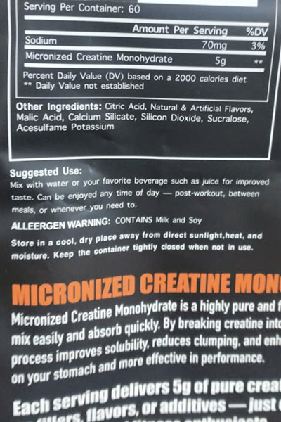 Z Nutrition Creatine Monohydrate Unflavored