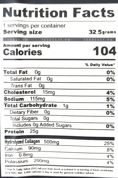 Sample Z Protein 1 Serving