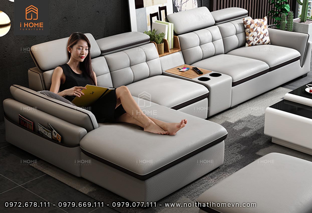 Ghế sofa da Hàn Quốc góc L SF 5049
