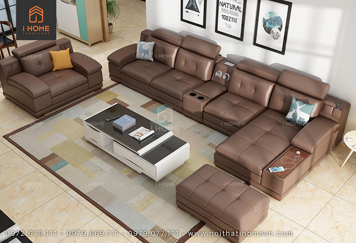 Ghế sofa da Hàn Quốc góc L SF 5052