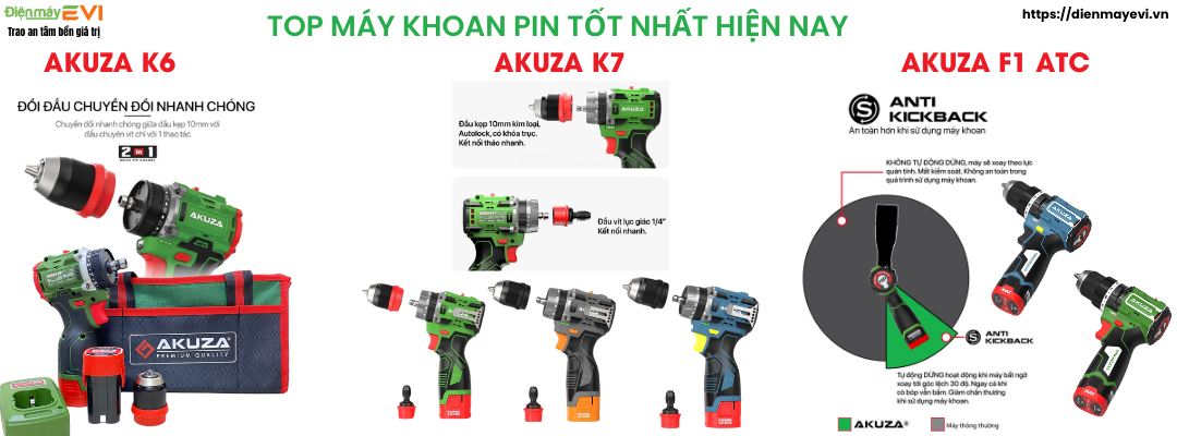 Top máy khoan pin tốt nhất hiện nay: Lựa chọn hoàn hảo cho mọi công việc