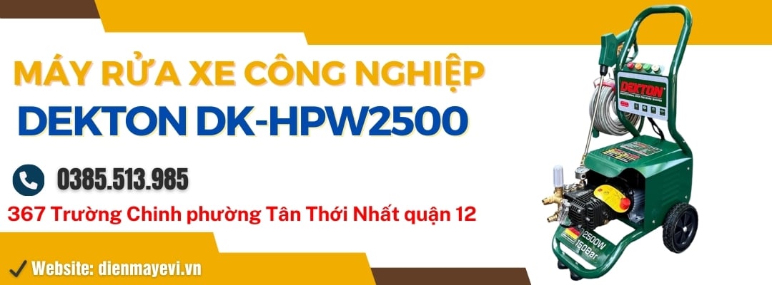 Máy rửa xe công nghiệp Dekton DK-HPW2500 - Mạnh mẽ nhất năm 2024 !