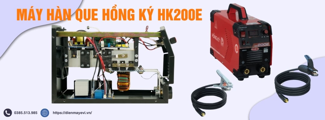 Máy hàn que Hồng Ký HK 200E - Hàn tốt được que từ 1.6mm–3.2mm