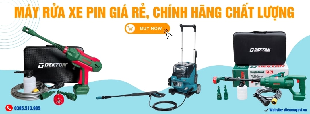 Máy rửa xe cầm tay Pin - Đánh bóng và làm sạch xe dễ dàng