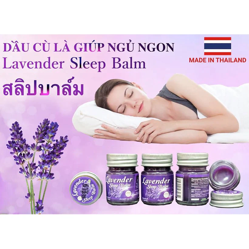 Dầu Cù Là Giúp Ngủ Ngon Grace Lavender  Nội Địa Thái Lan 20gr – Giải Pháp Cho Giấc Ngủ Sâu-Shop Thành phố xanh