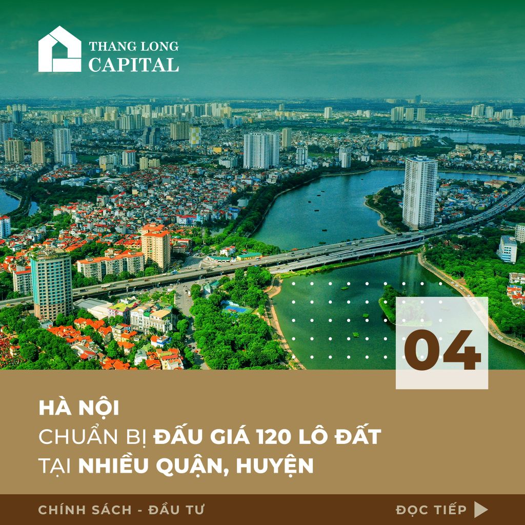 Hà Nội chuẩn bị đấu giá 120 lô đất tại nhiều quận, huyện