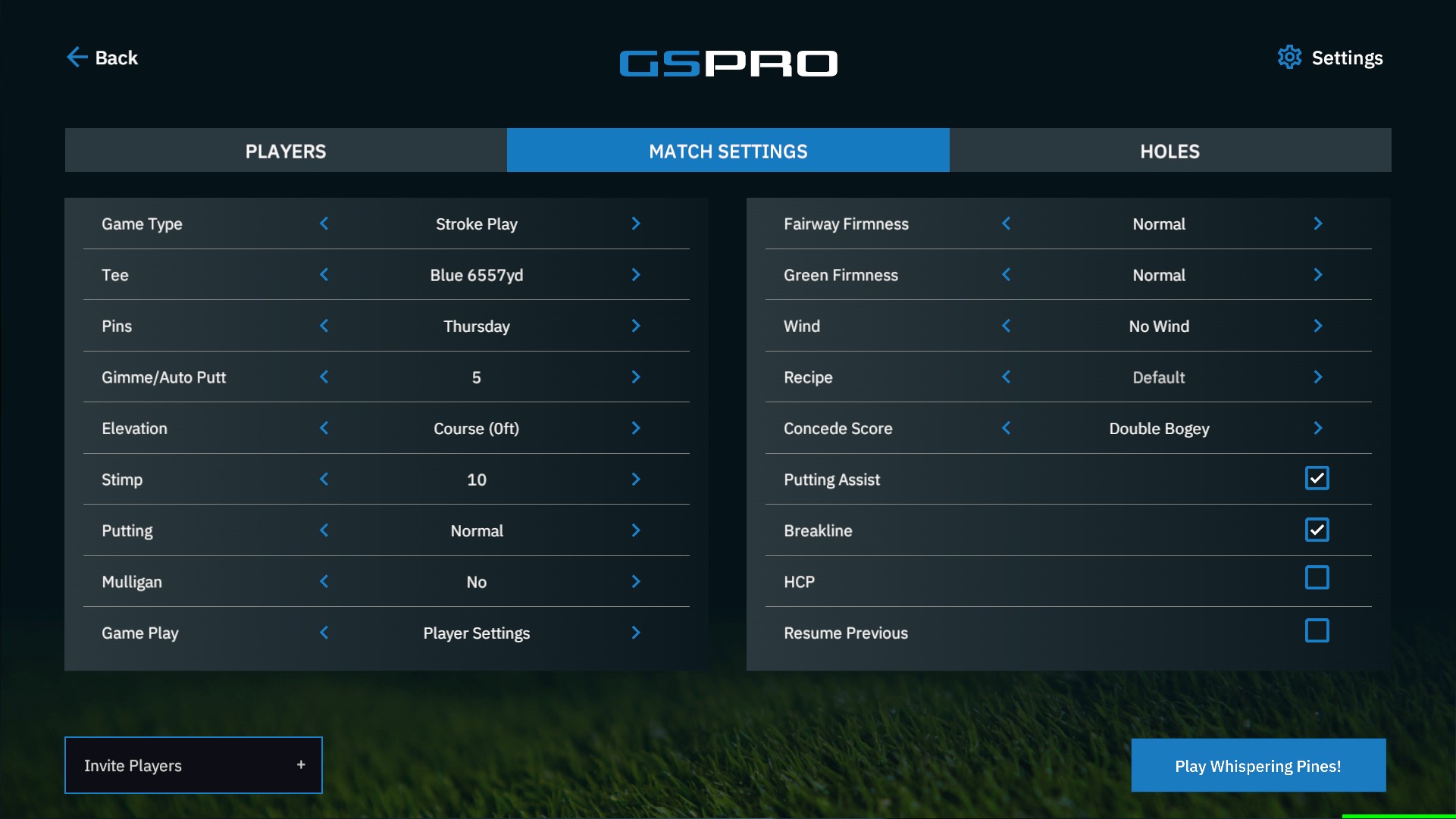 Phần mềm Golf GS PRO