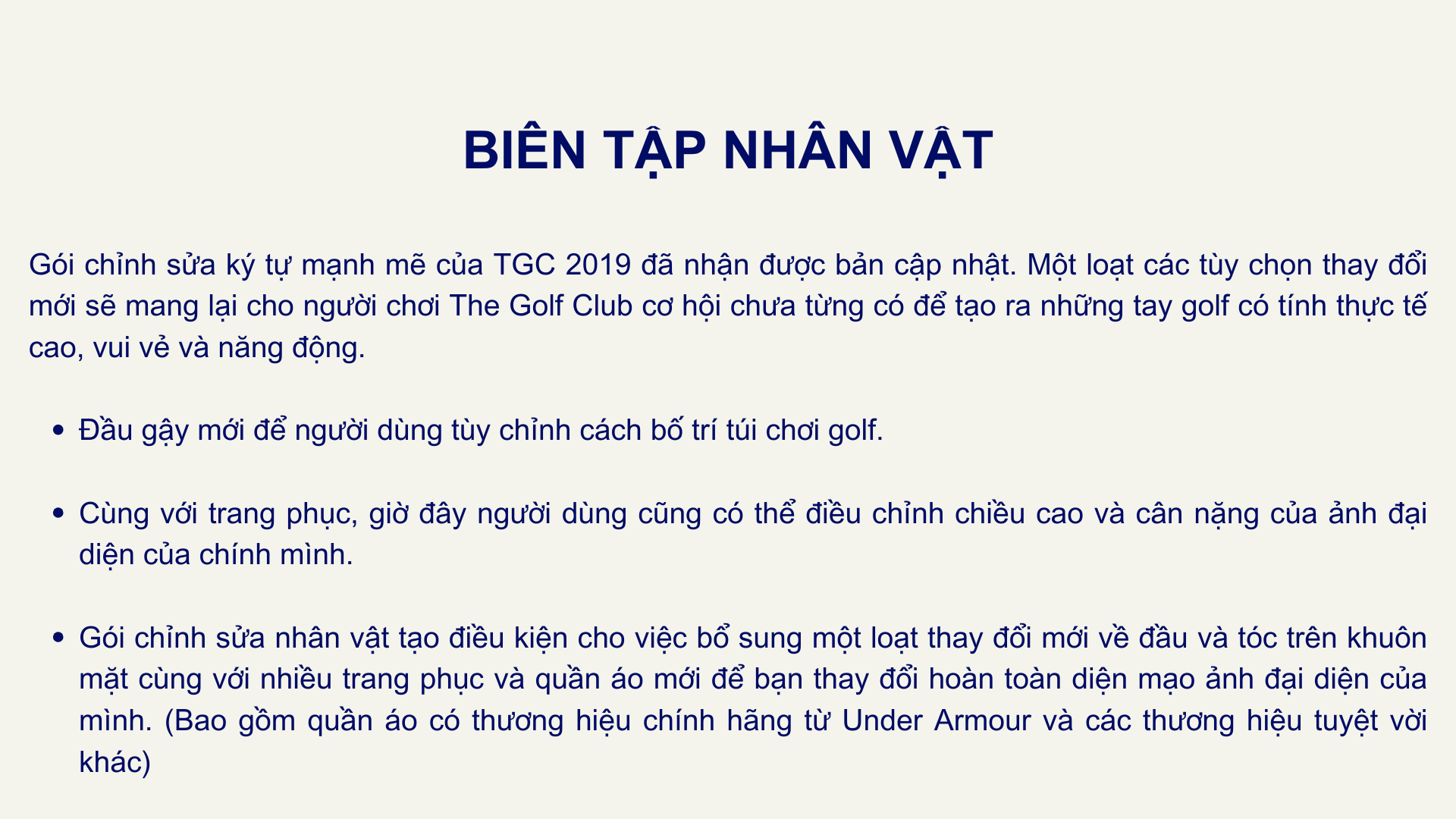 Phần mềm golf TGC 2019