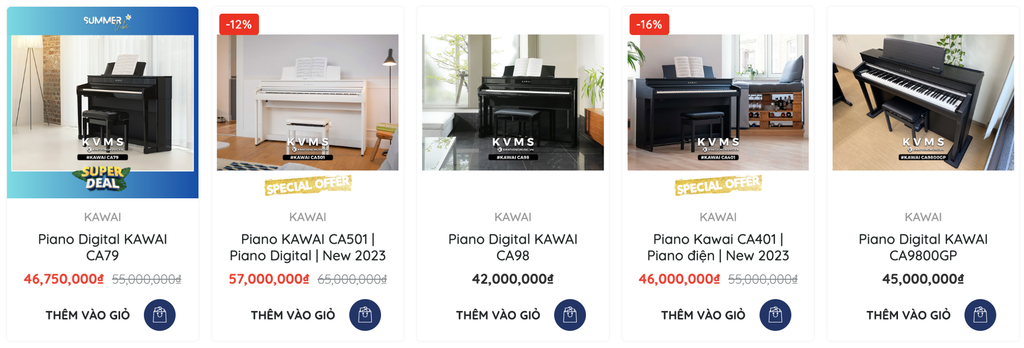 đàn piano điện Kawai quận 3 uy tín