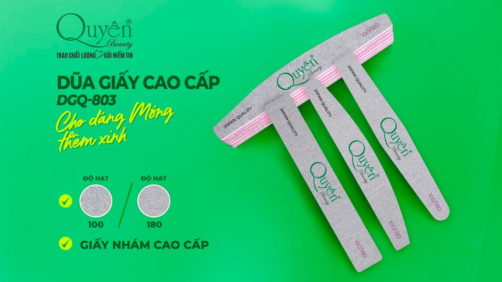 💎Dũa Giấy Cao Cấp DGQ803 ✨Cho Dáng Móng Thêm Tinh Tế