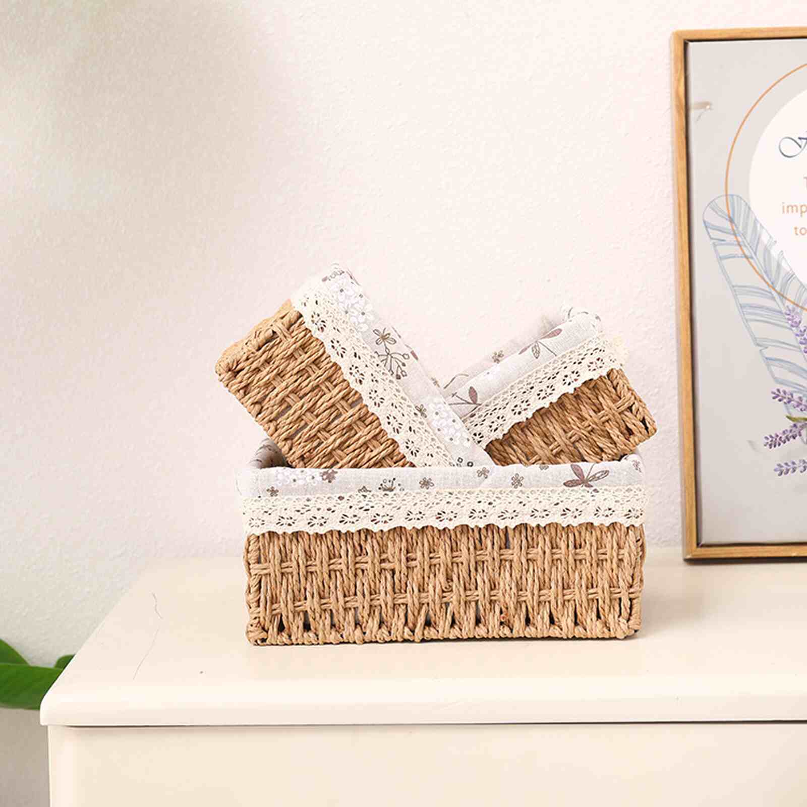 Giỏ nan decor bộ 3