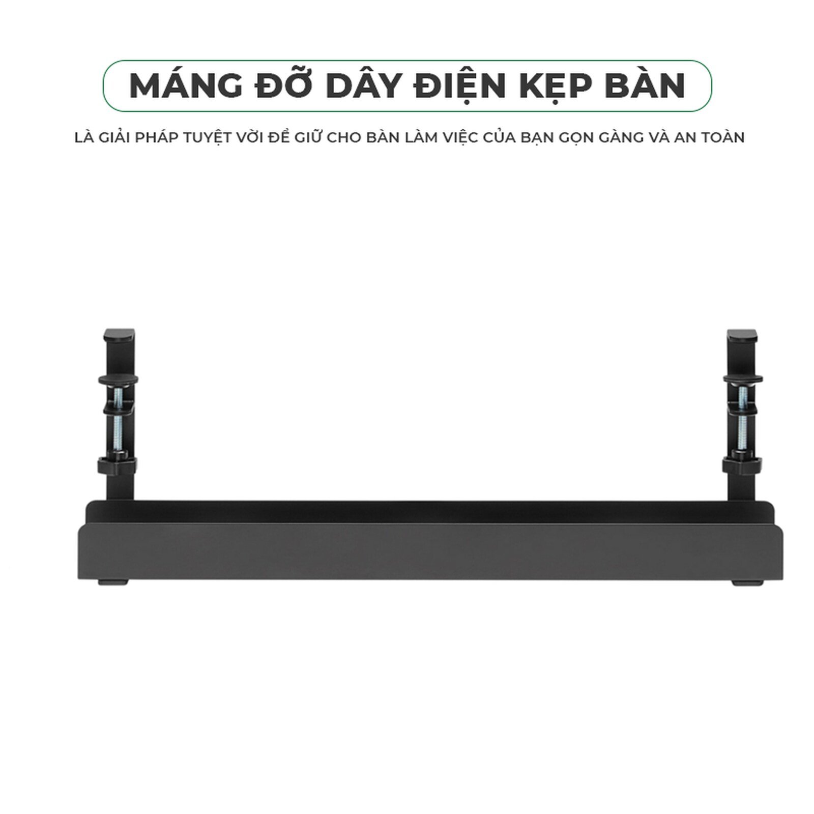 Khay đi dây điện gầm bàn làm việc 600