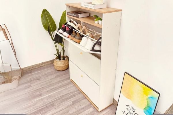 mẫu kệ giày dép bằng gỗ