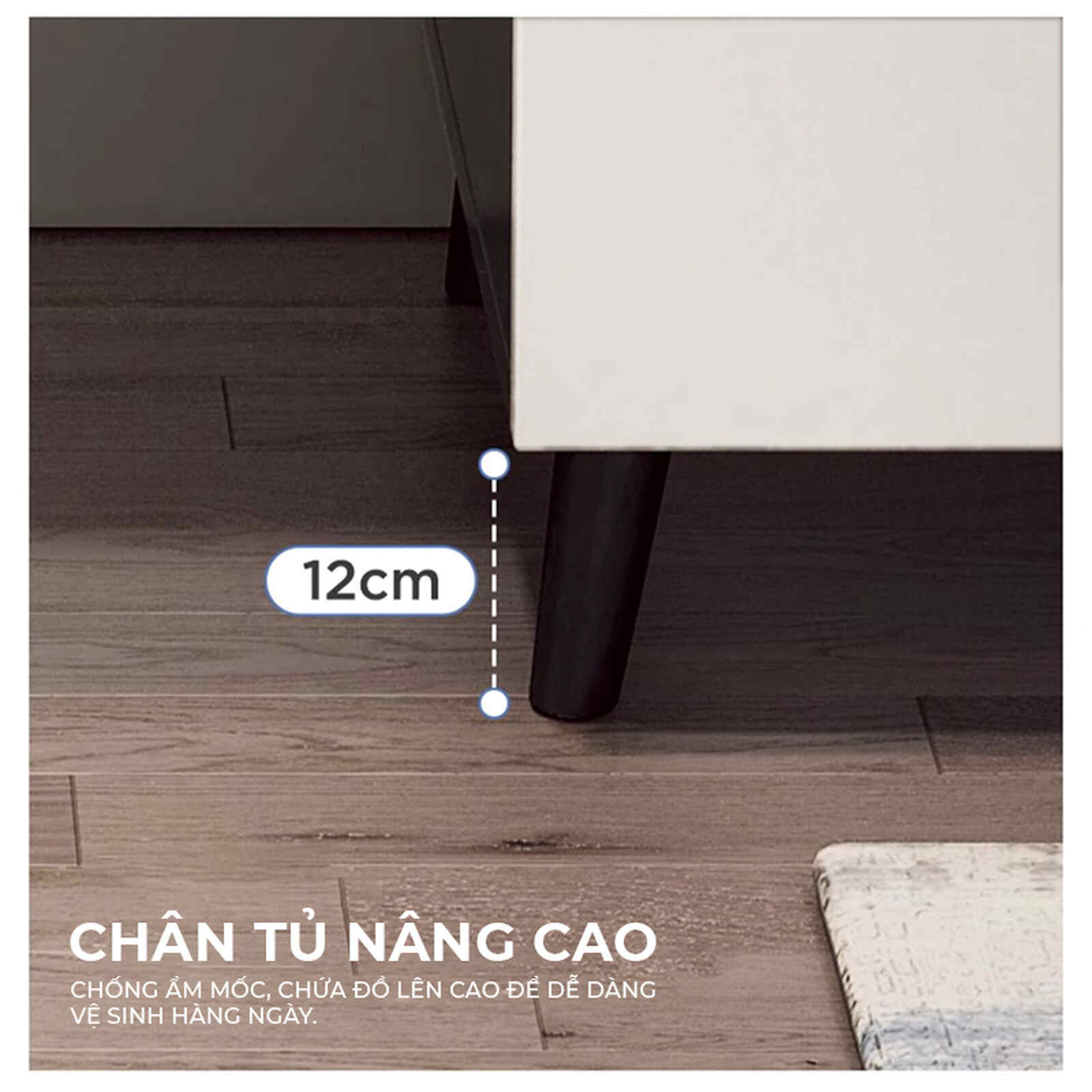 Bàn trang điểm đen trắng hiện đại
