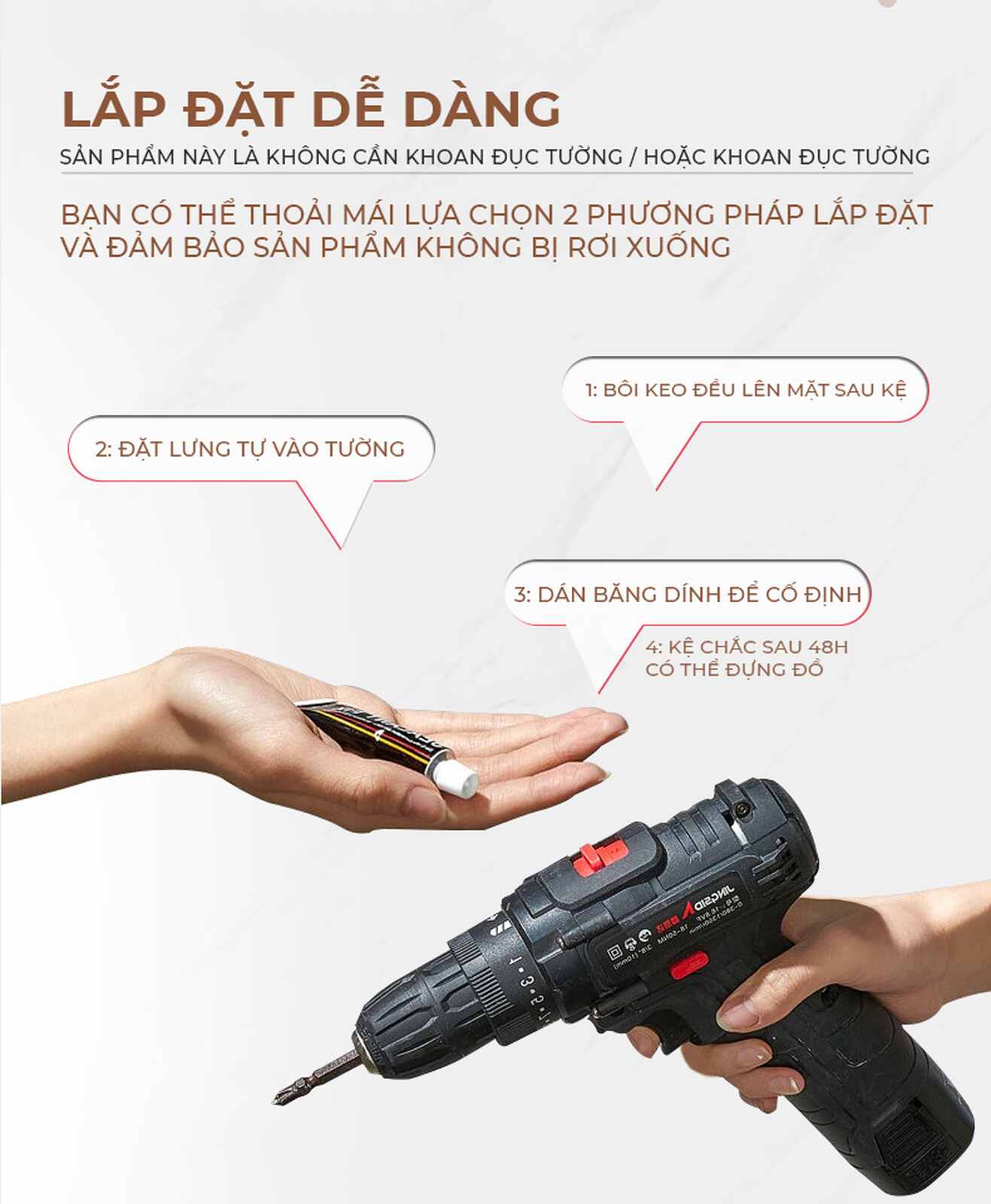 Kệ góc dán tường nhà tắm