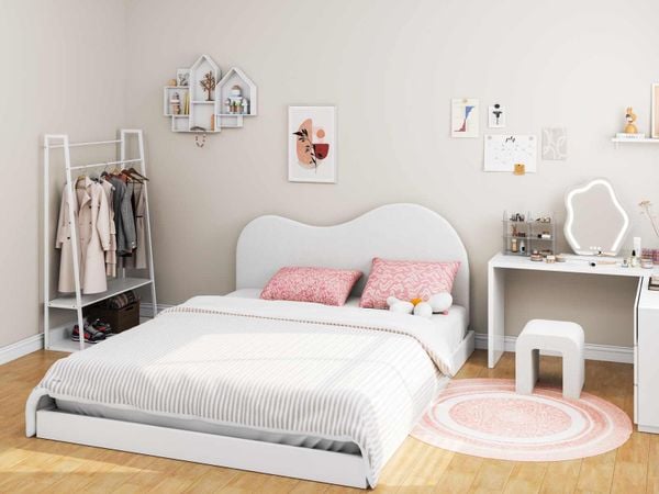 Combo Tiết Kiệm Giường + Giá Treo Quần Áo + Ghế + Bàn trang điểm - Nội Thất IGA - CONCEPT.04