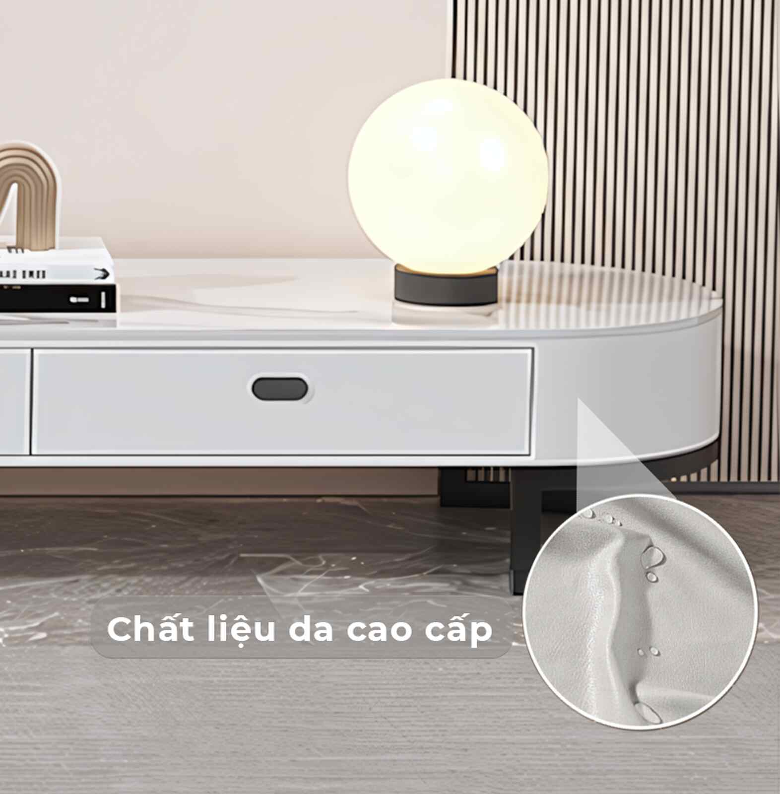 Kệ tivi bọc da khung sắt