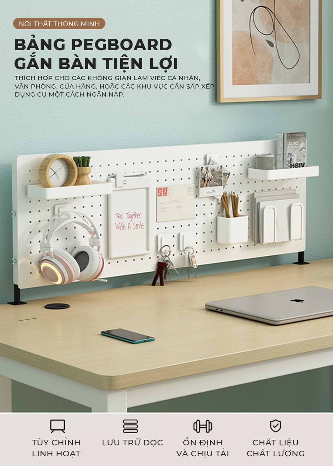 Bảng Pegboard để bàn