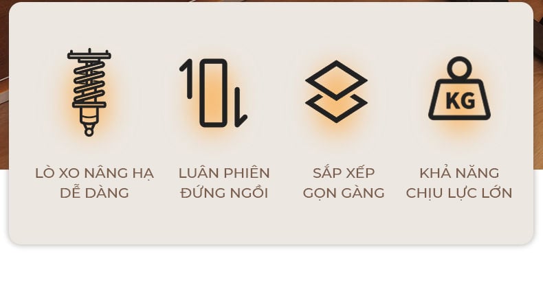 Bàn làm việc nâng hạ 2 tầng