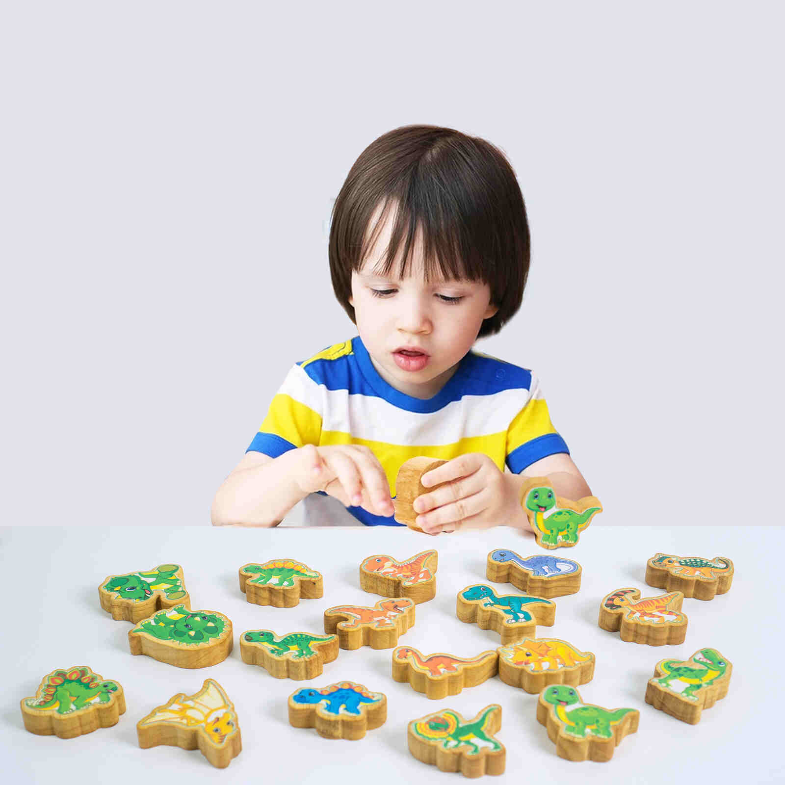 Bộ đồ chơi gỗ khủng long 25 chi tiết vui nhộn