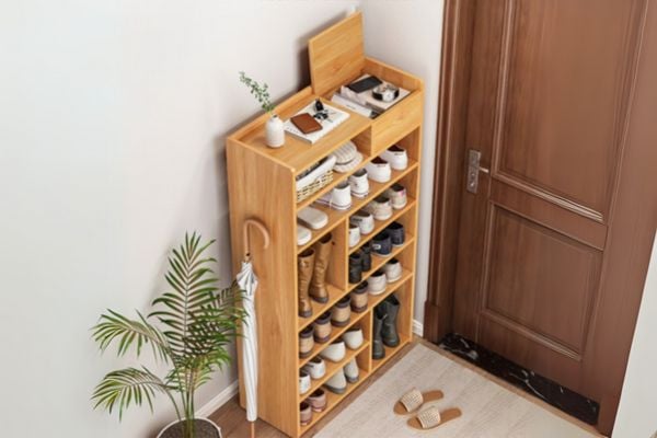 mẫu kệ giày dép bằng gỗ