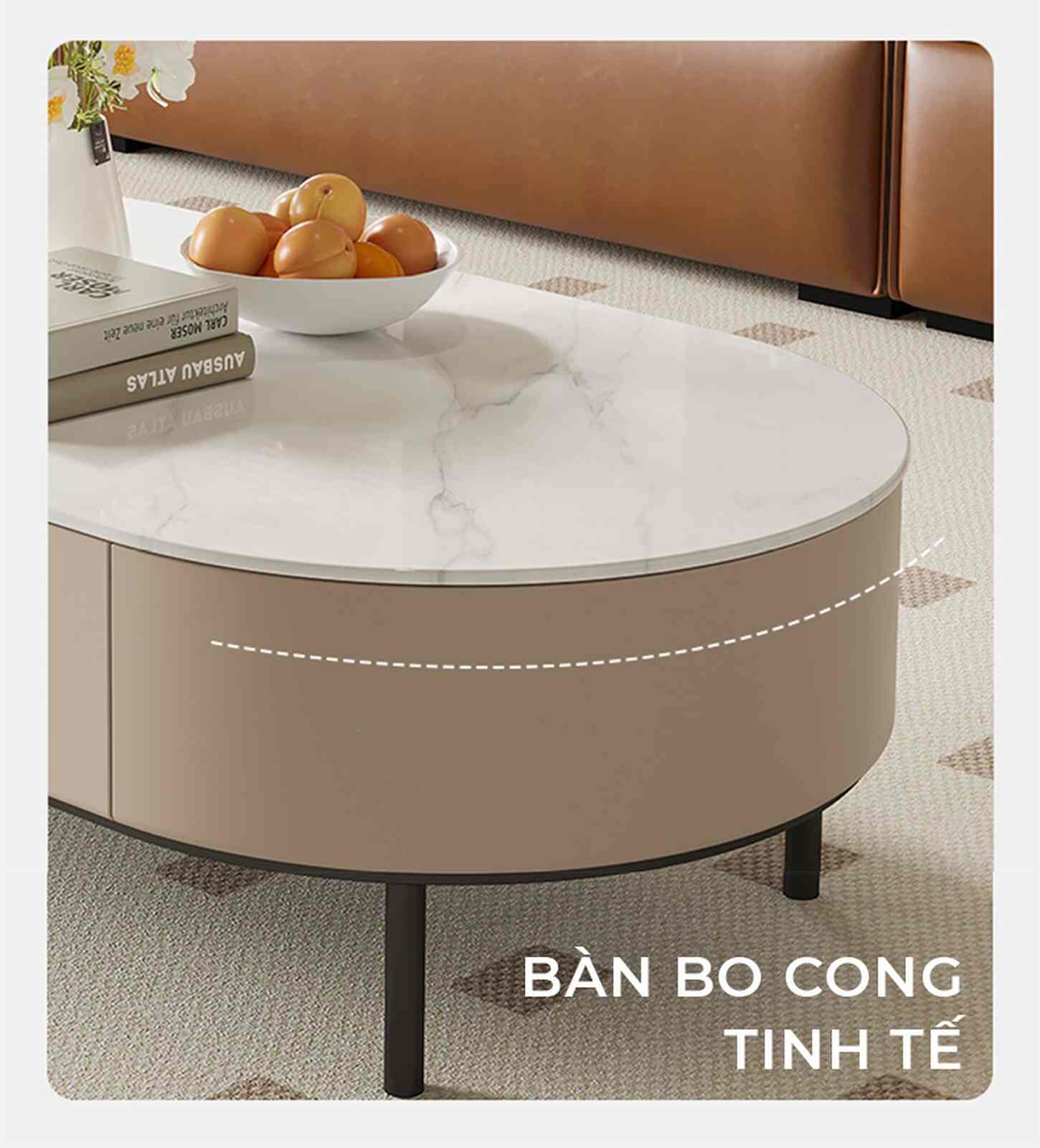 Bàn trà sofa chân sắt tròn