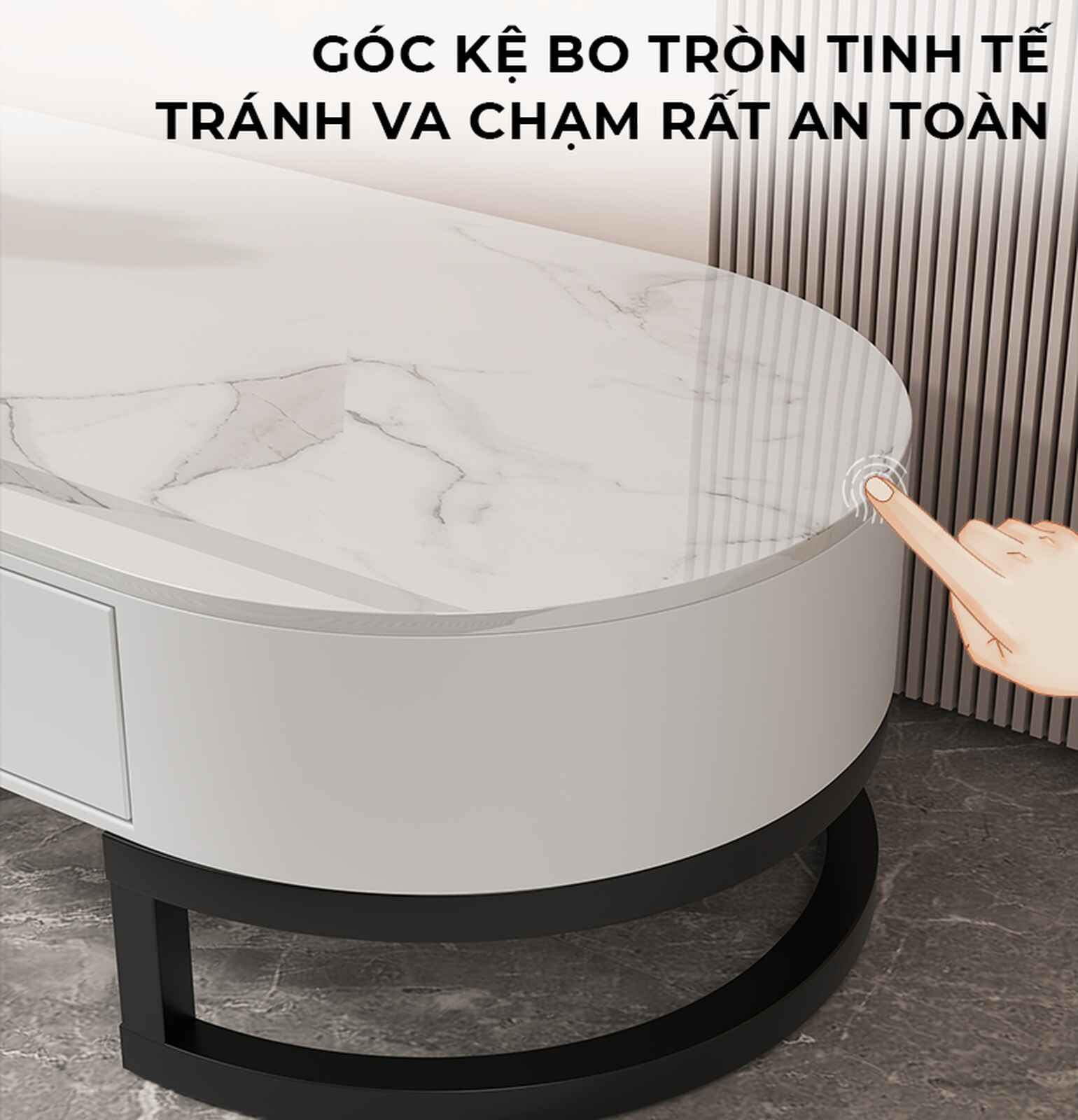 Kệ tivi bọc da khung sắt