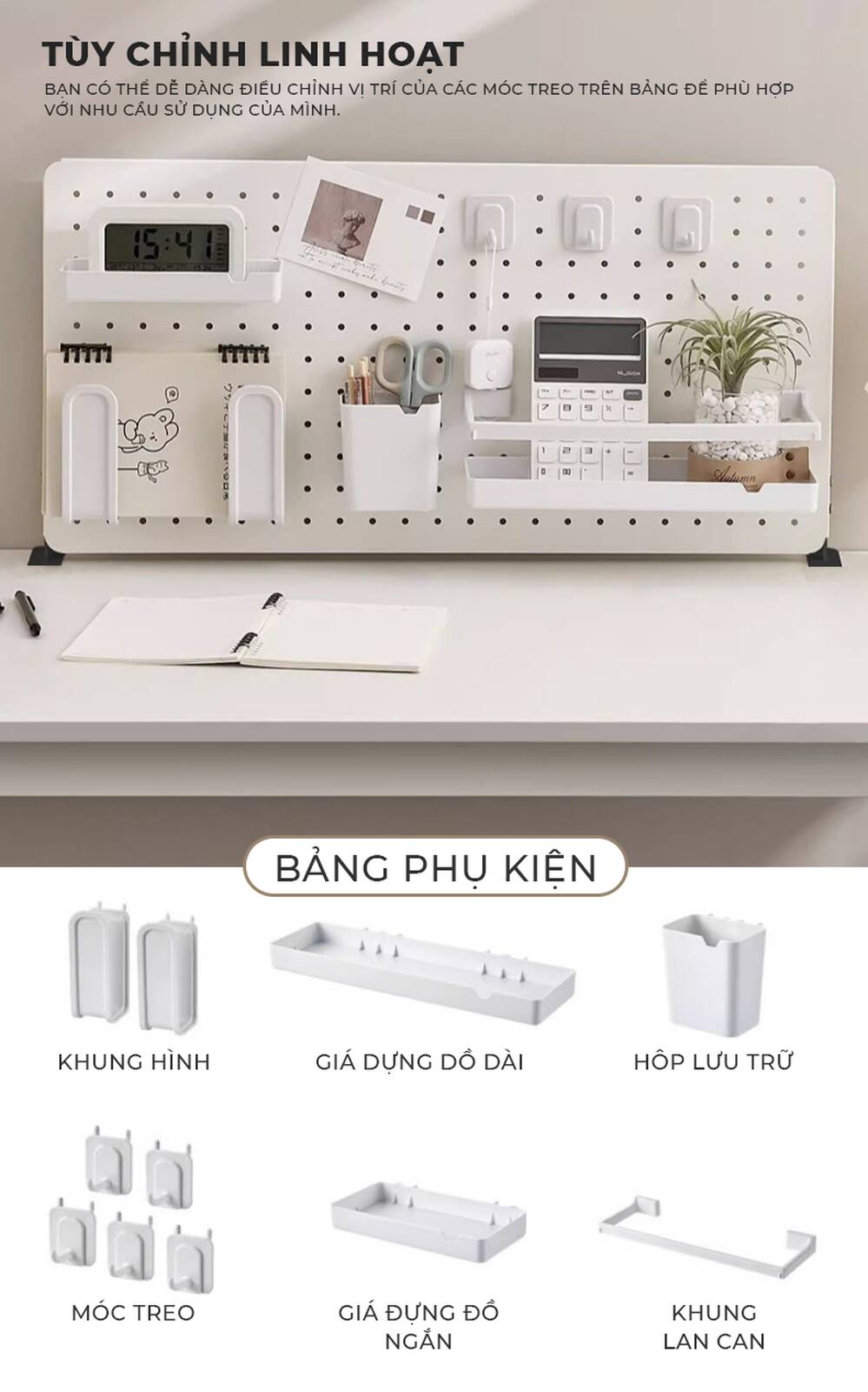 Bảng Pegboard để bàn