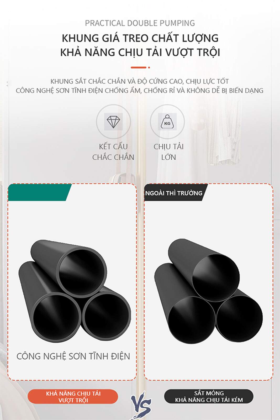 Giá treo quần áo simple chữ Y