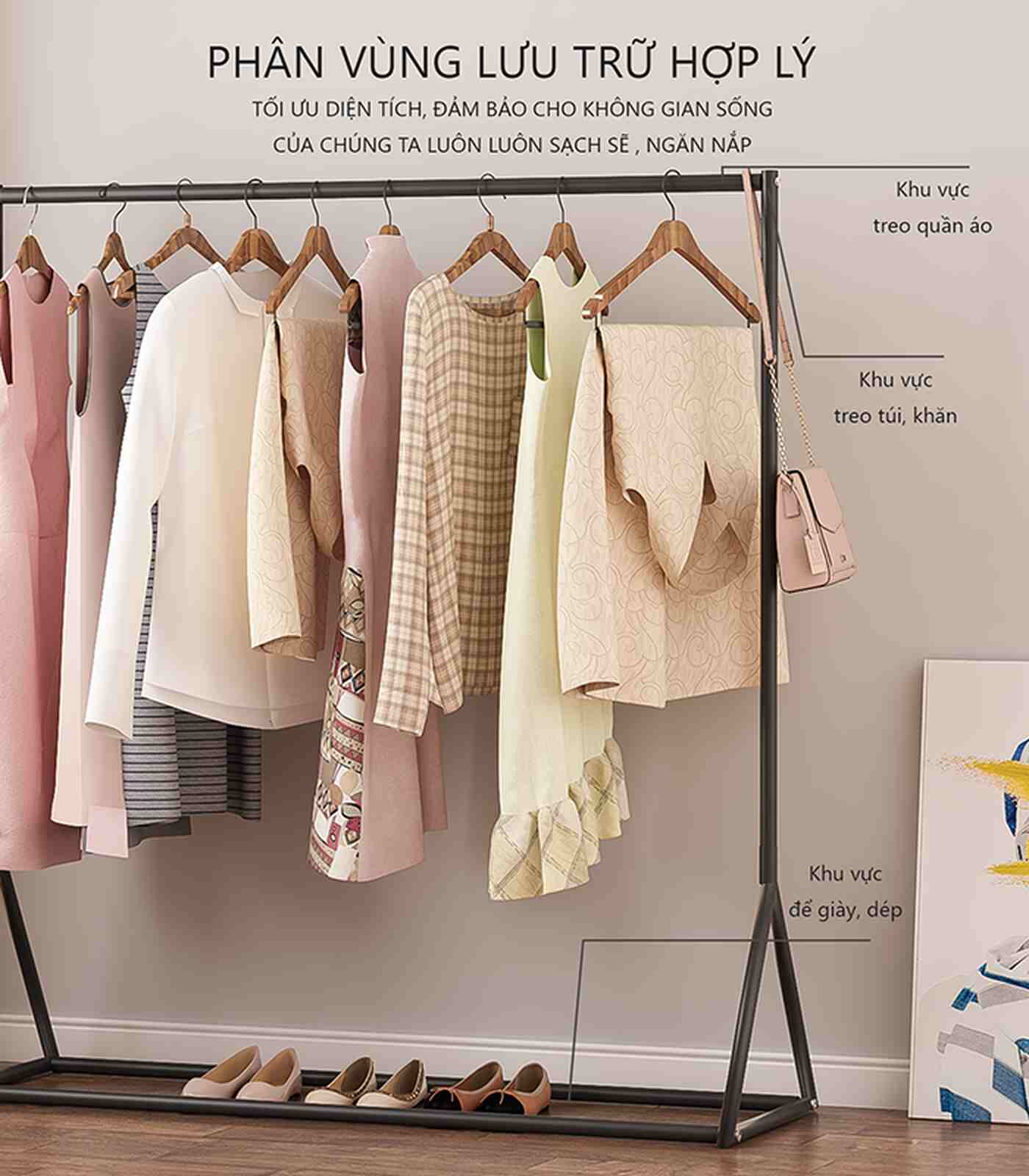 Giá treo quần áo simple chữ Y