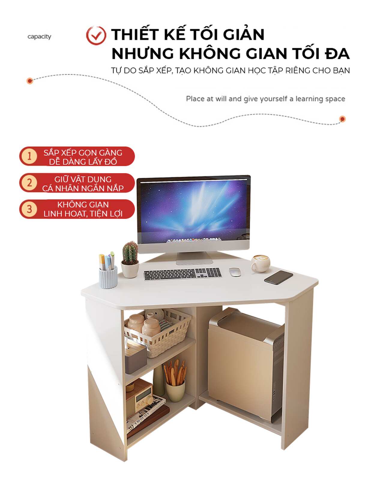 Bàn làm việc góc