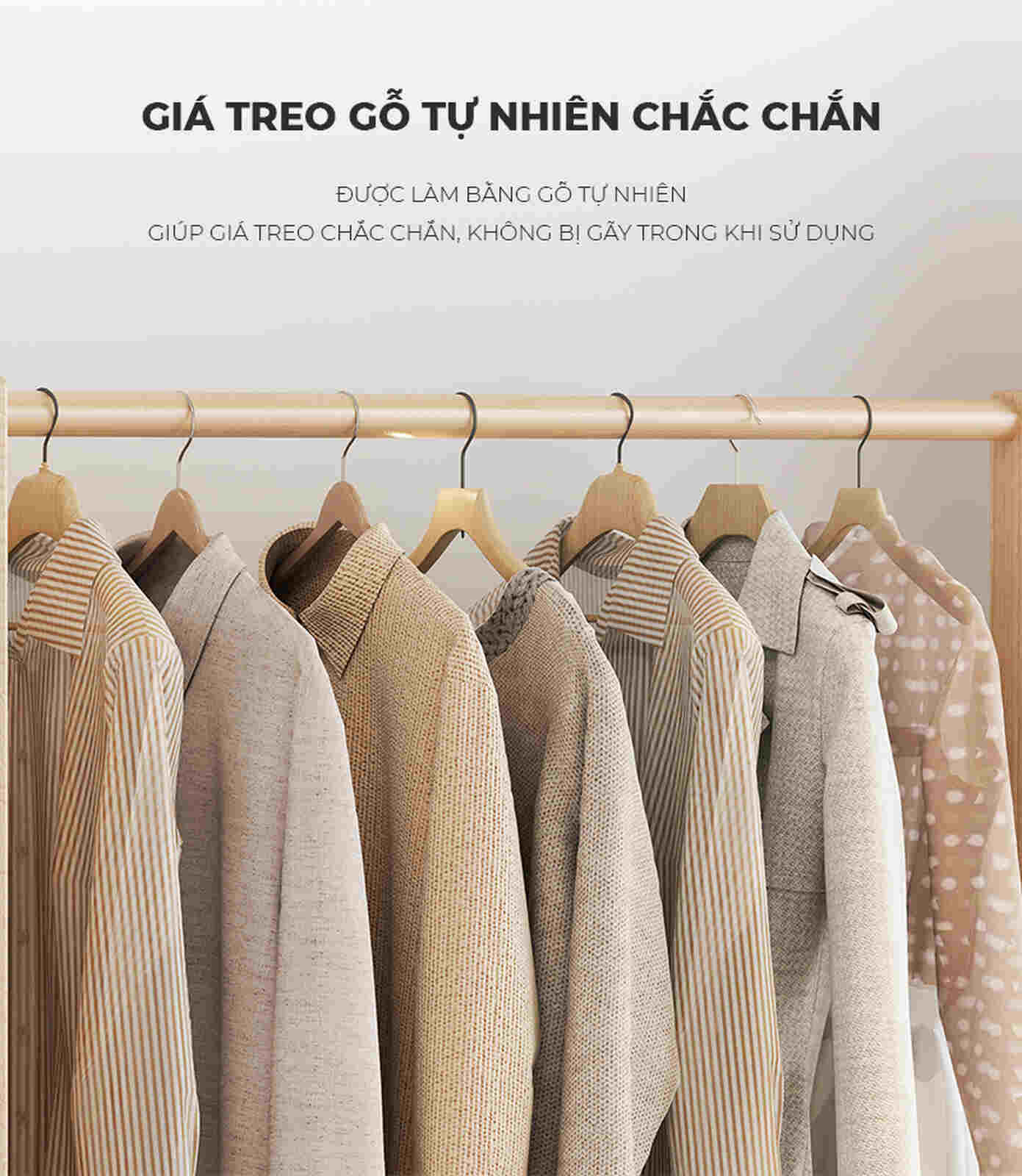 Giá treo quần áo kết hợp gương tiện lợi