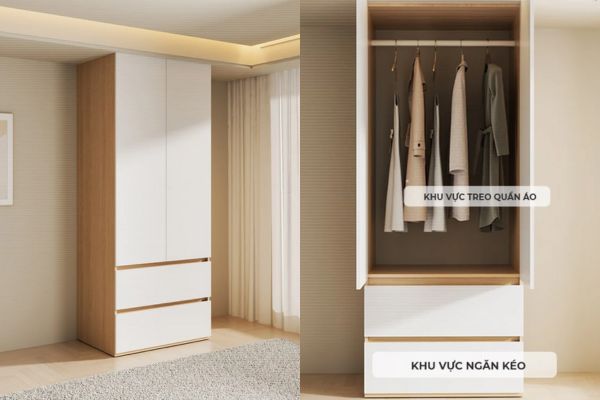 tủ quần áo MDF